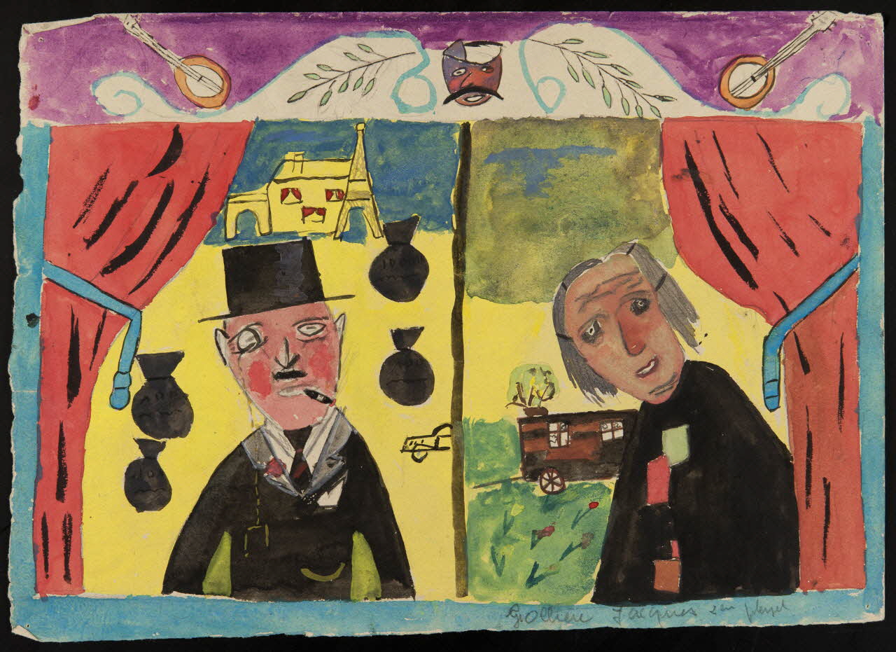 Grollière Jacques dessin Le riche et le pauvre 1946 1946.71.3 Photo