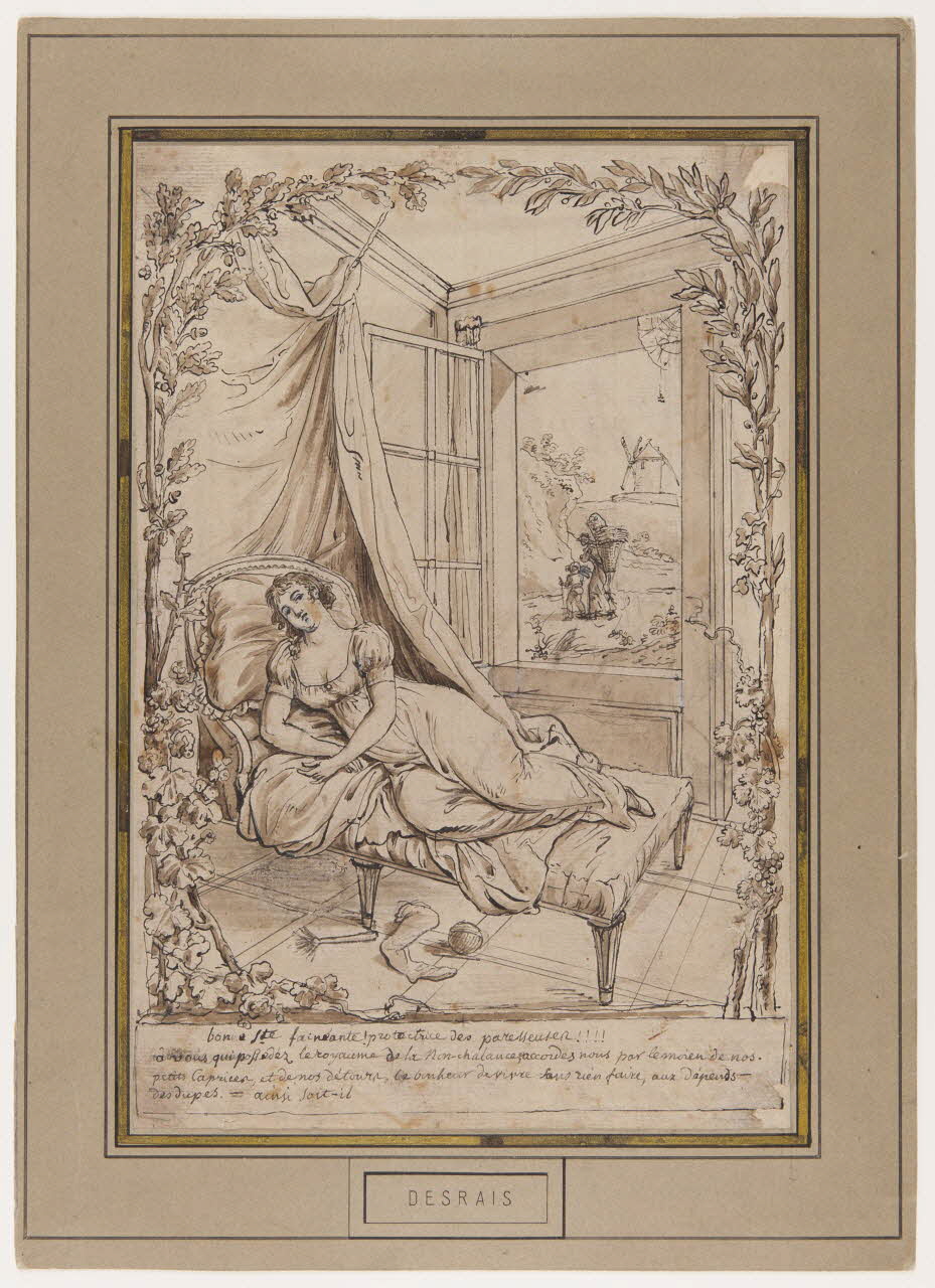 dessin bonne ste fainéante protectrice des paresseux !!!! 1800-1810 1947.12.1 Photo