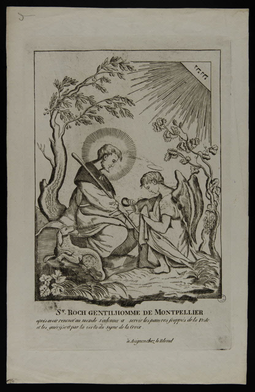 estampe ST ROCH GENTILHOMME DE MONTPELLIER 1947.17.10 Photo