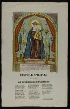 estampe CANTIQUE SPIRITUEL  A LA LOUANGE  DE NOTRE DAME DE LUMIERE 1947.17.9 Photo