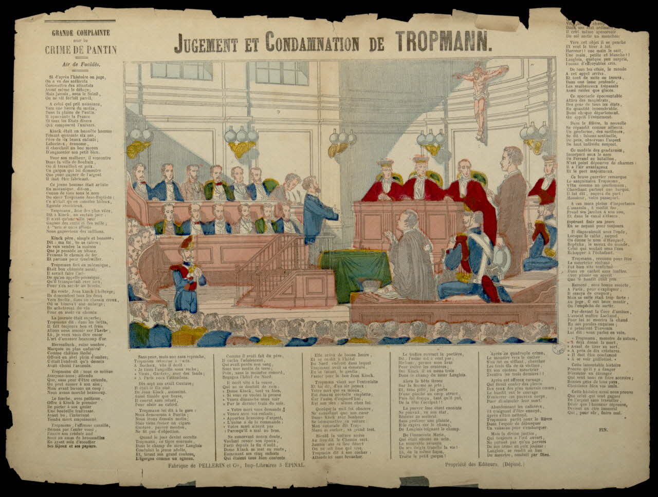 imagerie ancienne JUGEMENT ET CONDAMNATION DE TROPMANN. 1947.22.103 Photo