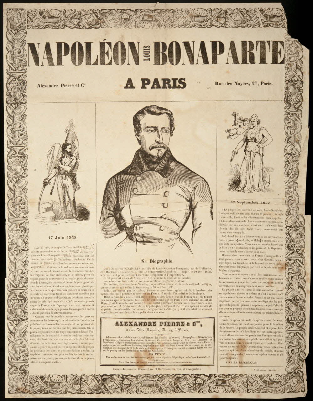 estampe NAPOLEON LOUIS BONAPARTE A PARIS 1947.22.113 Photo