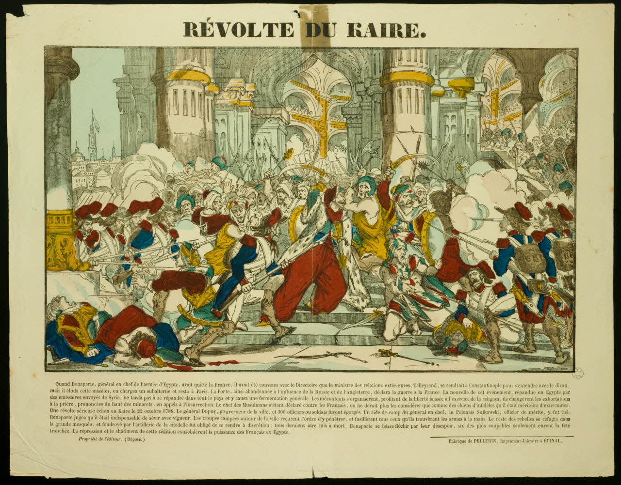 Pellerin imagerie ancienne REVOLTE DU KAIRE. Lorraine, France 1850 1947.22.124 Photo