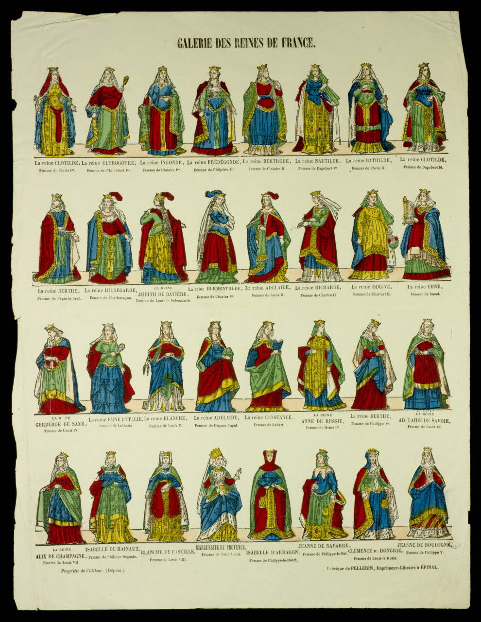 estampe GALERIE DES REINES DE FRANCE. 1947.22.125 Photo