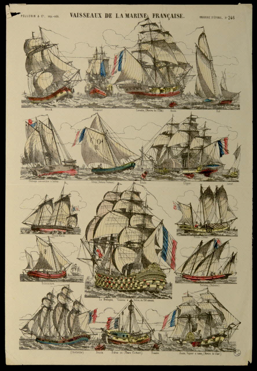 imagerie ancienne VAISSEAUX DE LA MARINE FRANCAISE. 1947.22.128 Photo