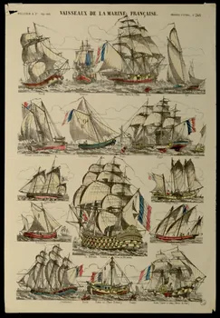 imagerie ancienne VAISSEAUX DE LA MARINE FRANCAISE. 1947.22.128 Photo