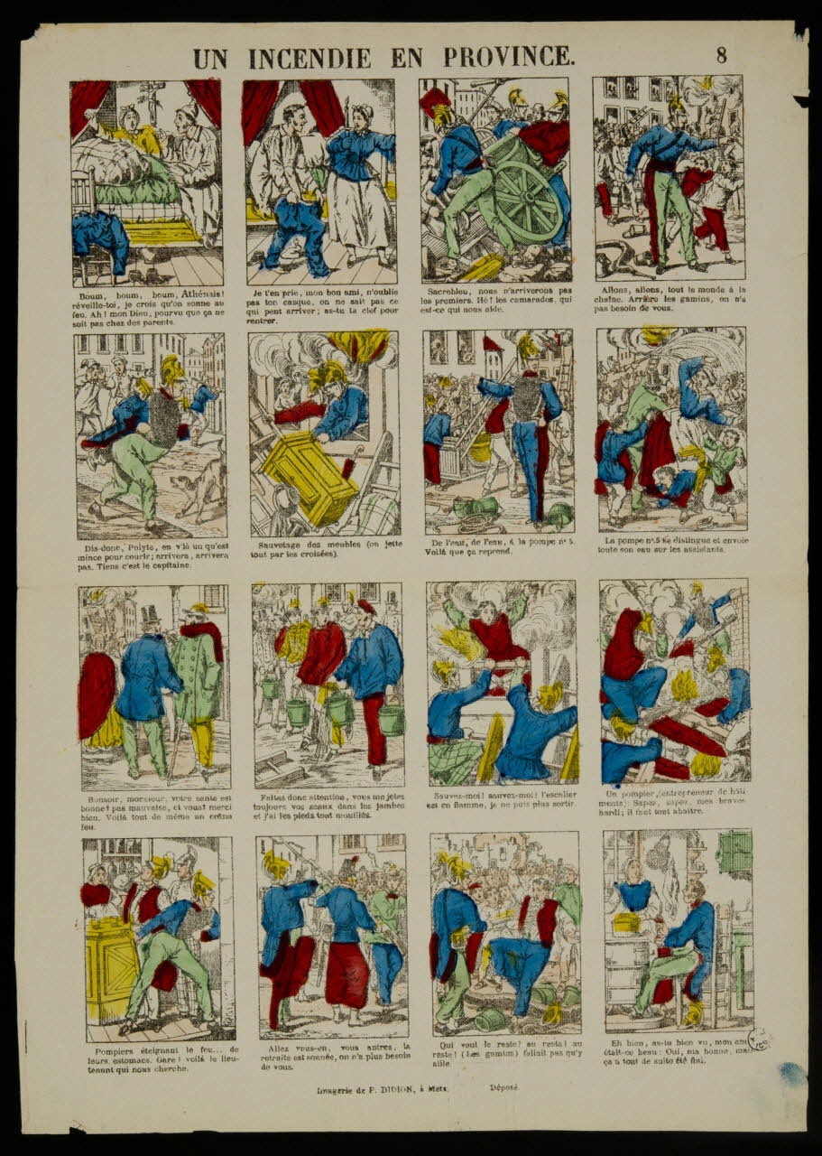 Paulin Didion imagerie ancienne UN INCENDIE EN PROVINCE. Metz 1869-1879 1947.22.145 Photo