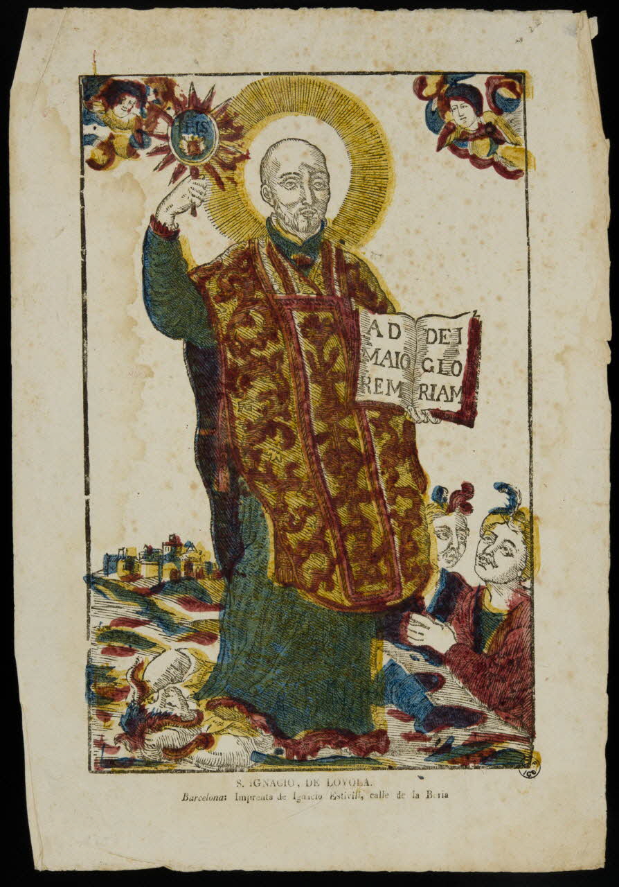 imagerie ancienne S. IGNACIO, DE LOYOLA. 1947.22.177 Photo