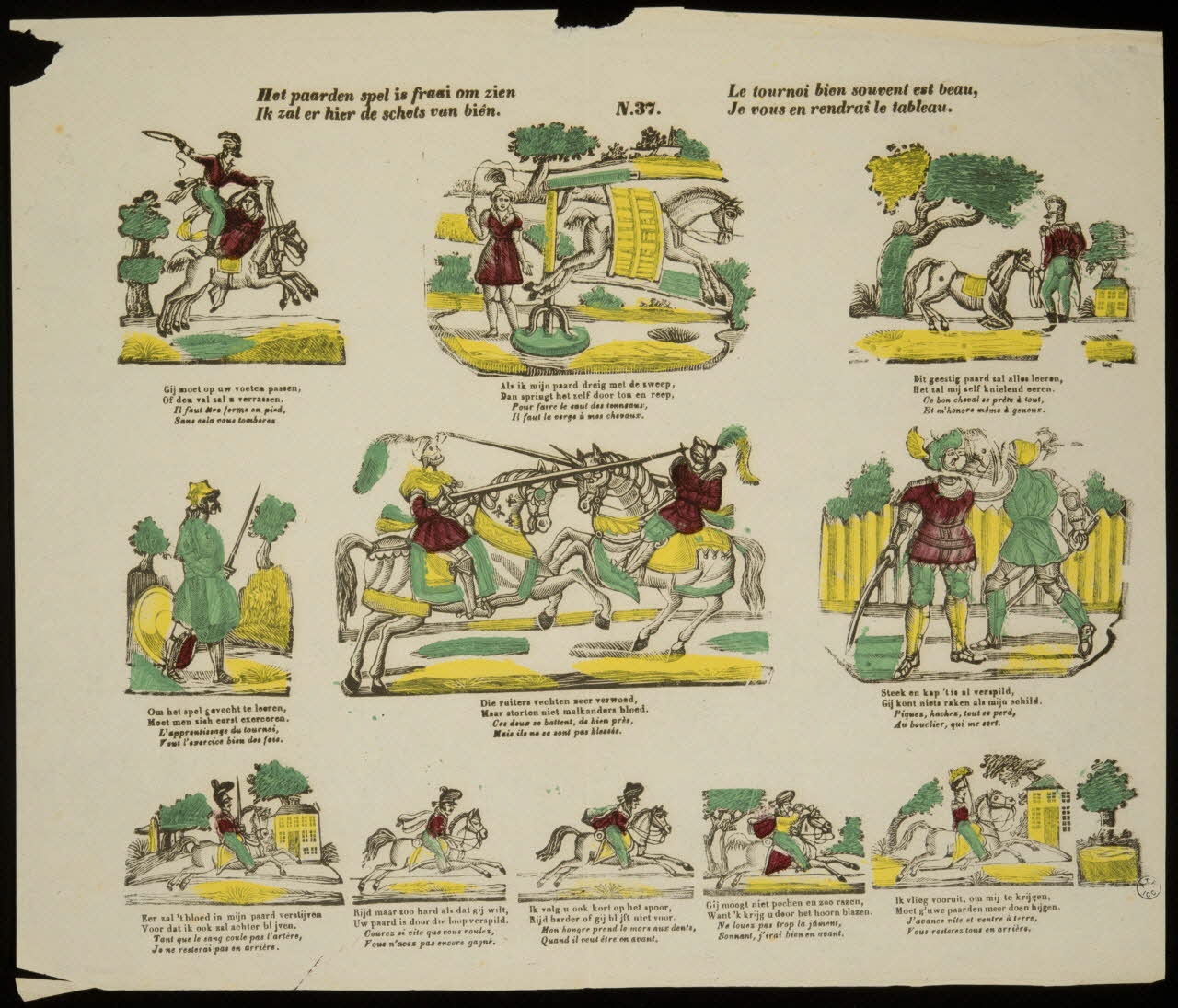 estampe Le tournoi bien souvent est beau,  Je vous en rendrai le tableau. 1947.22.187 Photo