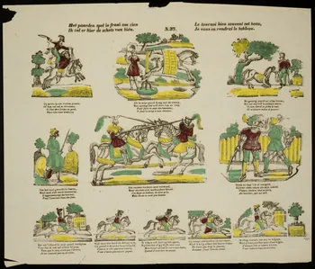 estampe Le tournoi bien souvent est beau,  Je vous en rendrai le tableau. 1947.22.187 Photo