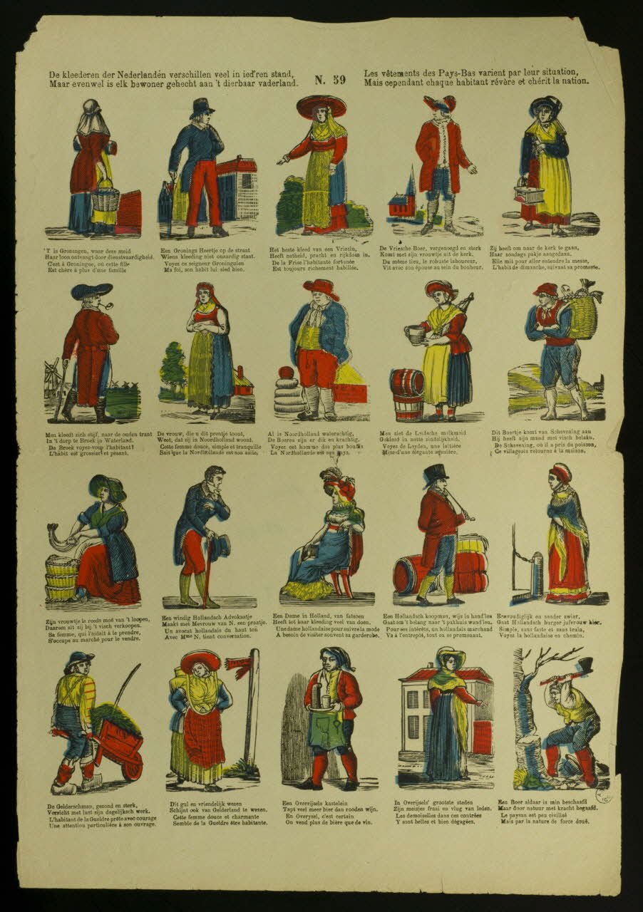 imagerie ancienne Les vêtements des Pays-bas varient par leur situation. 1947.22.189 Photo