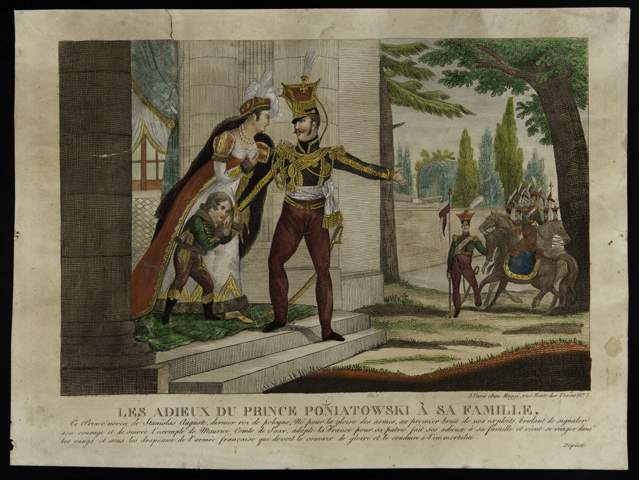 Maggi imagerie ancienne LES ADIEUX DU PRINCE PONIATOWSKI A SA FAMILLE. Paris 1821-1835 1947.22.19 Photo