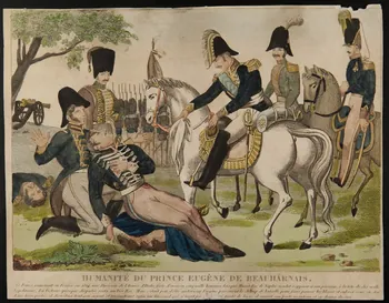 imagerie ancienne HUMANITE DU PRINCE EUGENE DE BEAUHARNAIS. Paris 1814 1947.22.20 Photo
