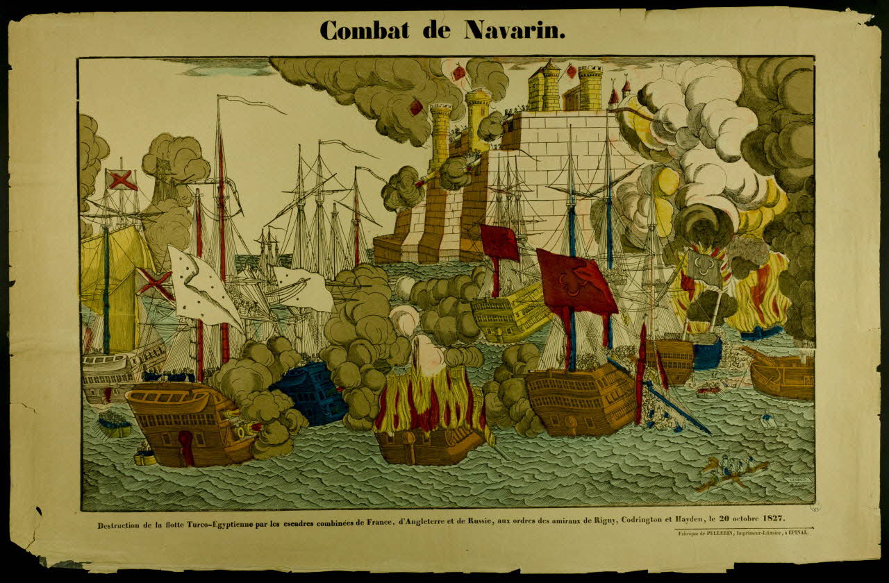 imagerie ancienne Combat de Navarin. 1947.22.207 Photo