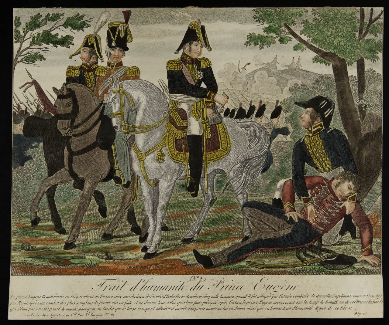Agustoni imagerie ancienne Trait d'humanité du Prince Eugène Paris 1825-1835 1947.22.21 Photo