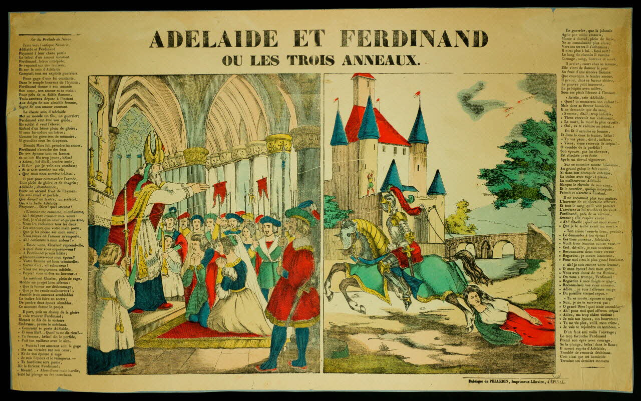 imagerie ancienne ADELAIDE ET FERDINAND  OU LES TROIS ANNEAUX. 1947.22.211 Photo