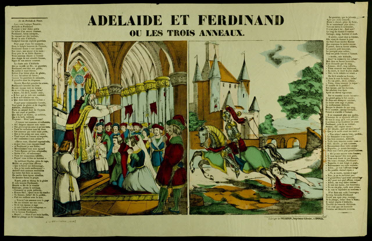 imagerie ancienne ADELAIDE ET FERDINAND  OU LES TROIS ANNEAUX. 1947.22.212 Photo