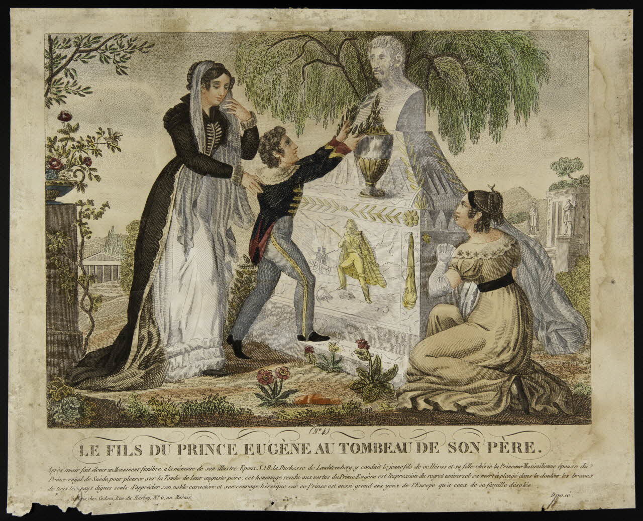 Codoni (imprimeur, libraire, éditeur)- imagerie ancienne LE FILS DU PRINCE EUGENE AU TOMBEAU DE SON PERE. Paris 1815-1825 1947.22.22 Photo