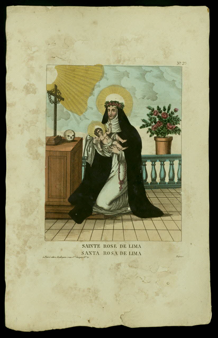 Ledoyen imagerie ancienne SAINTE ROSE DE LIMA Paris 1827-1849 1947.22.30 Photo