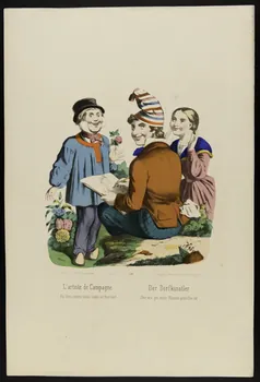 Jean-Frédéric Wentzel estampe L'artiste de Campagne. Wissembourg 1838-1877 1947.22.41 Photo