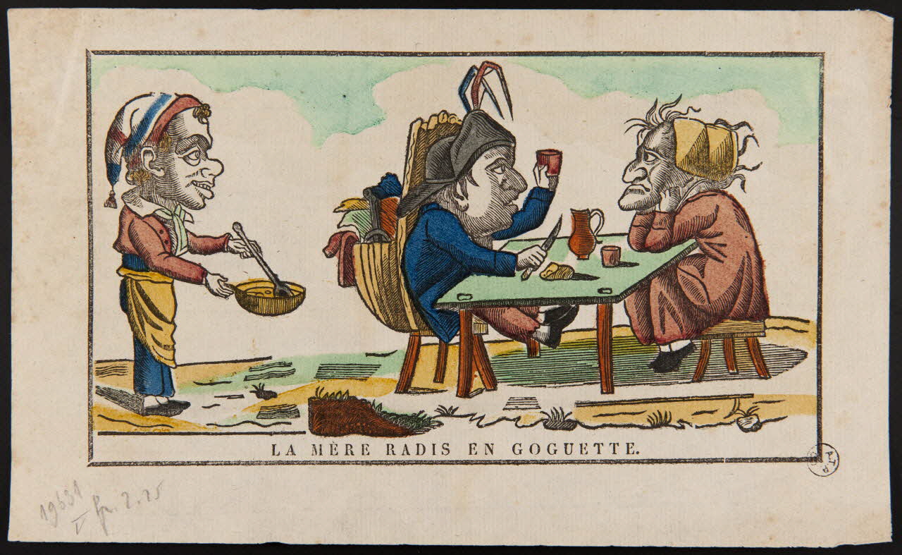 Jean-Baptiste Castiaux ; Simon-François Blocquel imagerie ancienne LA MERE RADIS EN GOGUETTE. Lille 1809-1837 1947.22.6 Photo
