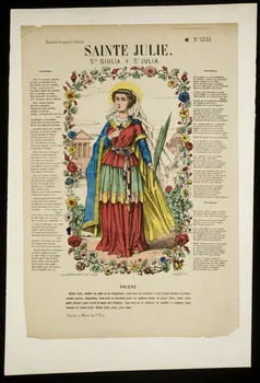 estampe SAINTE JULIE. 1947.22.69 Photo