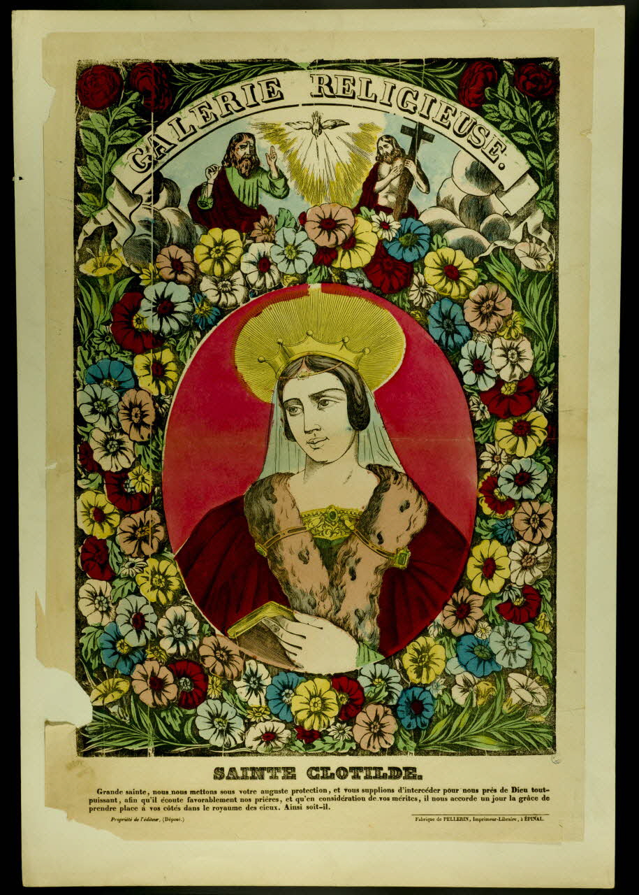 estampe GALERIE RELIGIEUSE.  SAINTE CLOTILDE. 1947.22.85 Photo