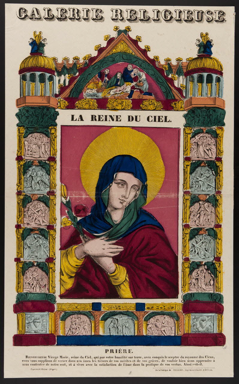 estampe GALERIE RELIGIEUSE.  LA REINE DU CIEL. 1947.22.87 Photo