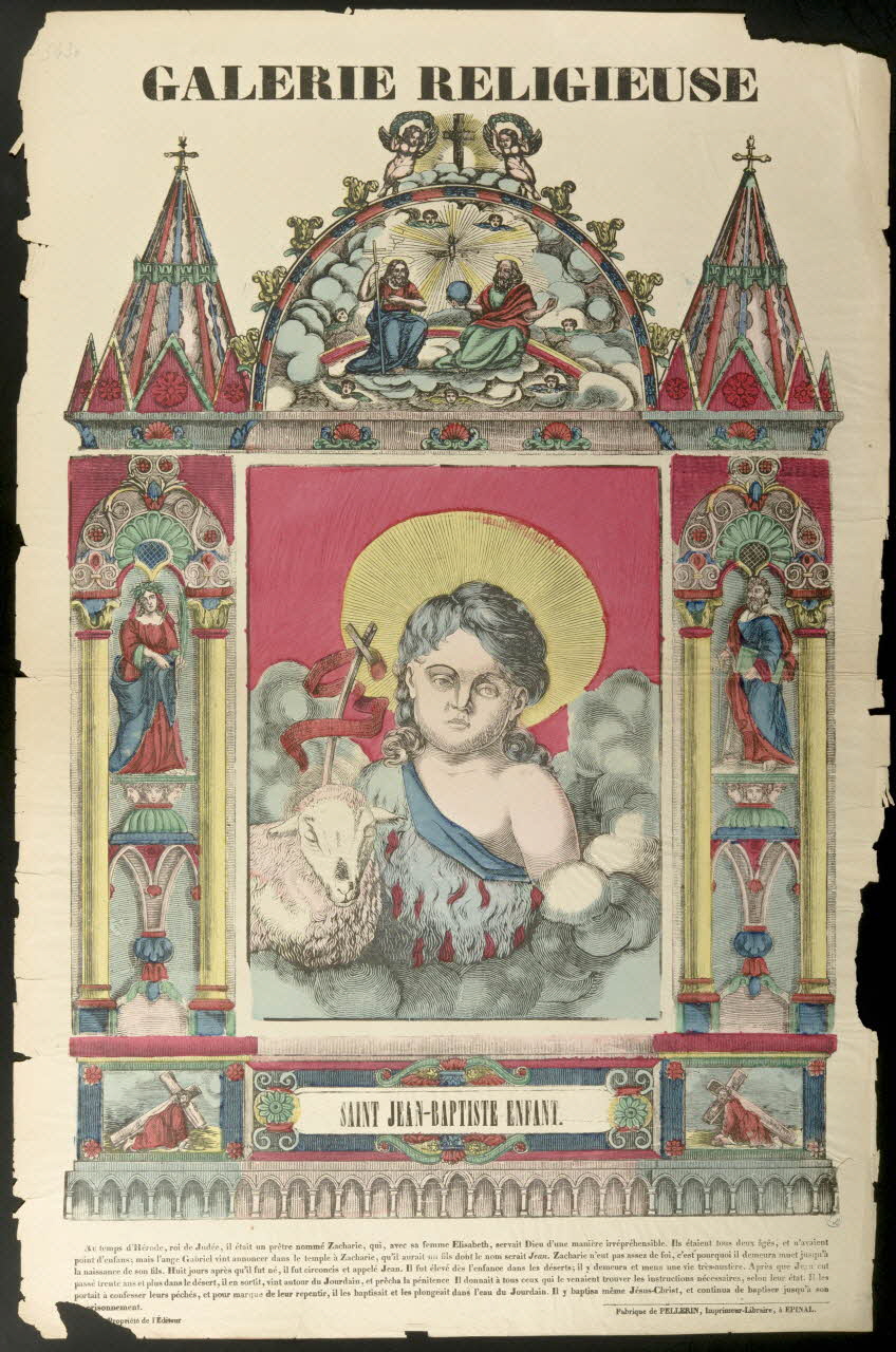 estampe GALERIE RELIGIEUSE  SAINT JEAN-BAPTISTE ENFANT. 1947.22.92 Photo