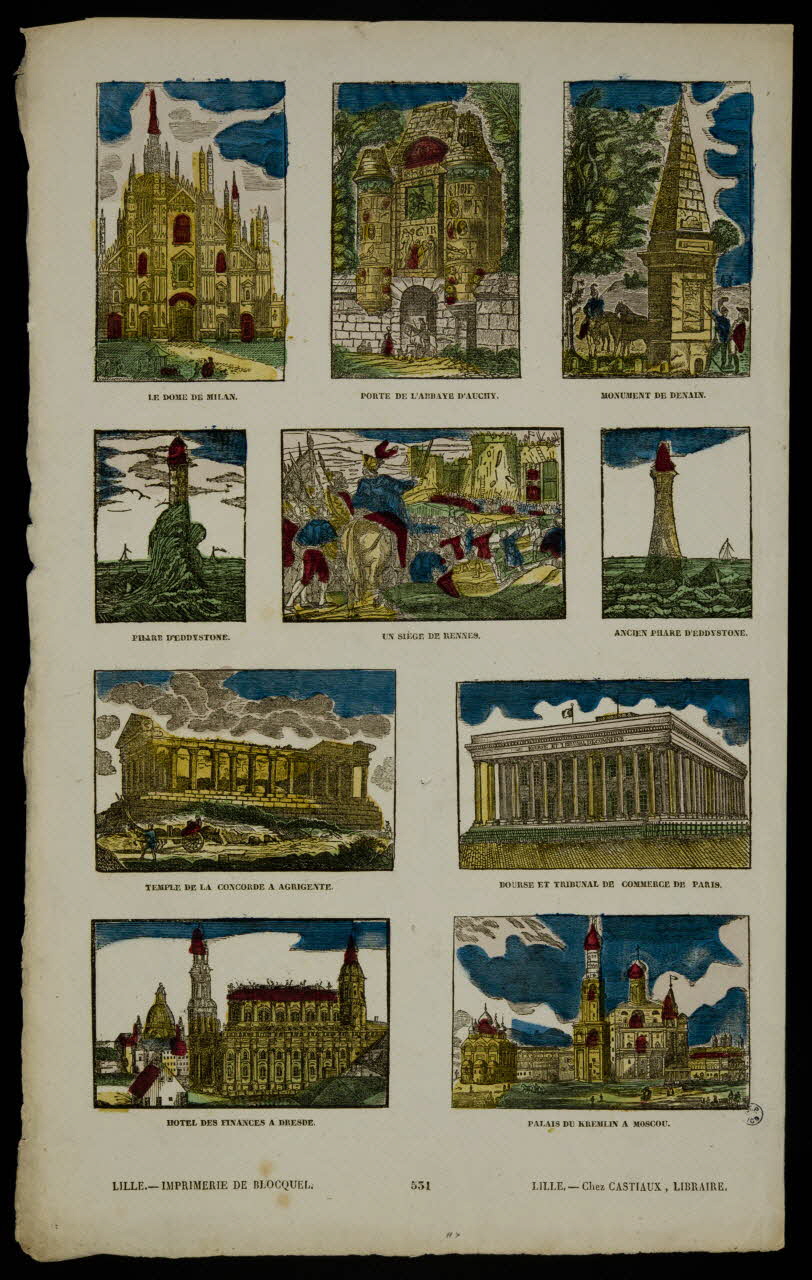 Jean-Baptiste Castiaux ; Simon-François Blocquel imagerie ancienne Vues d'architectures Lille 1809-1837 1947.31.2 Photo