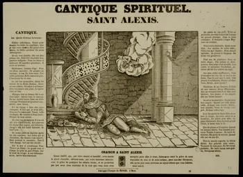 Charles Nicolas Gangel estampe CANTIQUE SPIRITUEL.  SAINT ALEXIS. Metz 1852-1858 1947.31.49 Photo