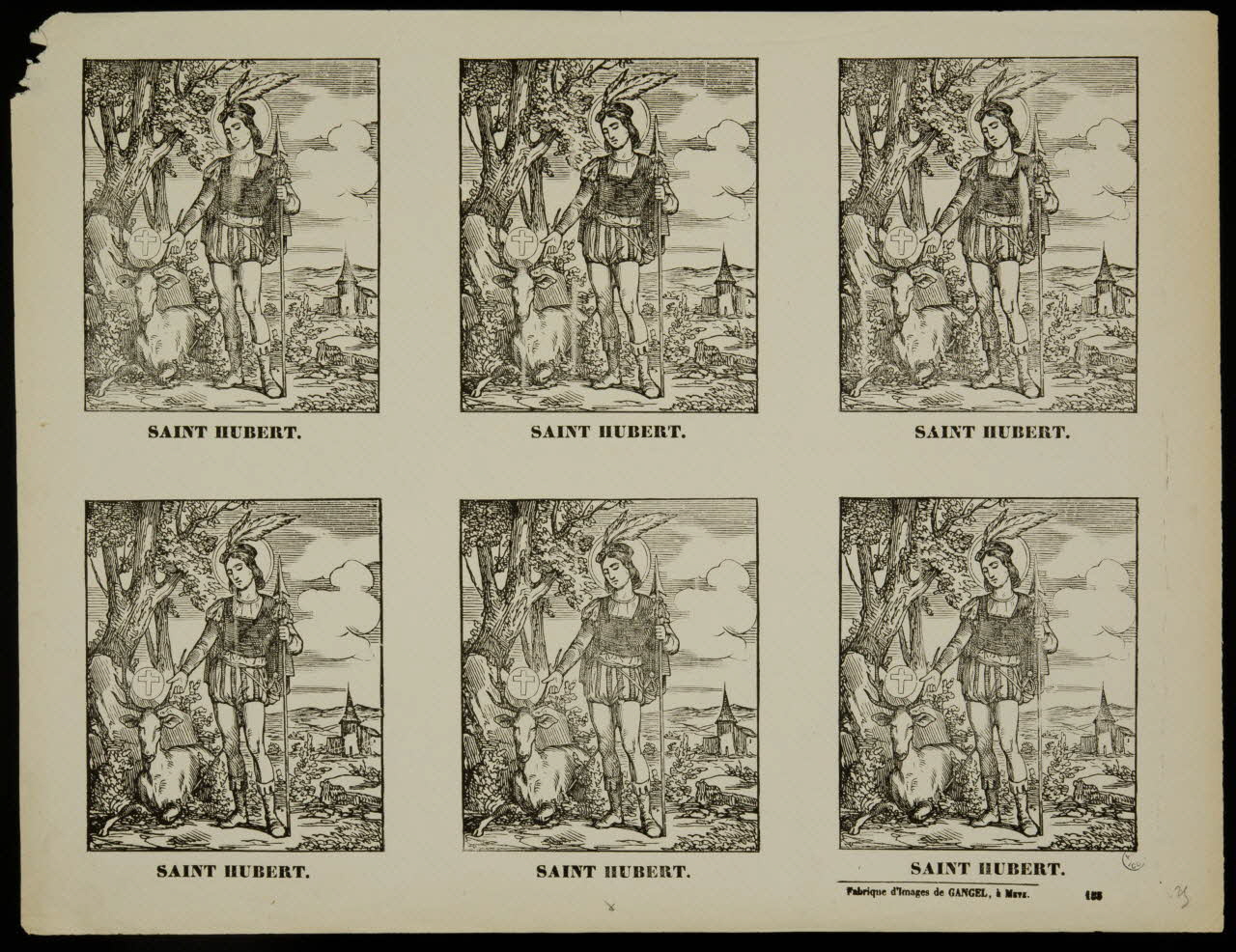 Charles Nicolas Gangel estampe SAINT HUBERT. Metz 1852-1858 1947.31.57 Photo