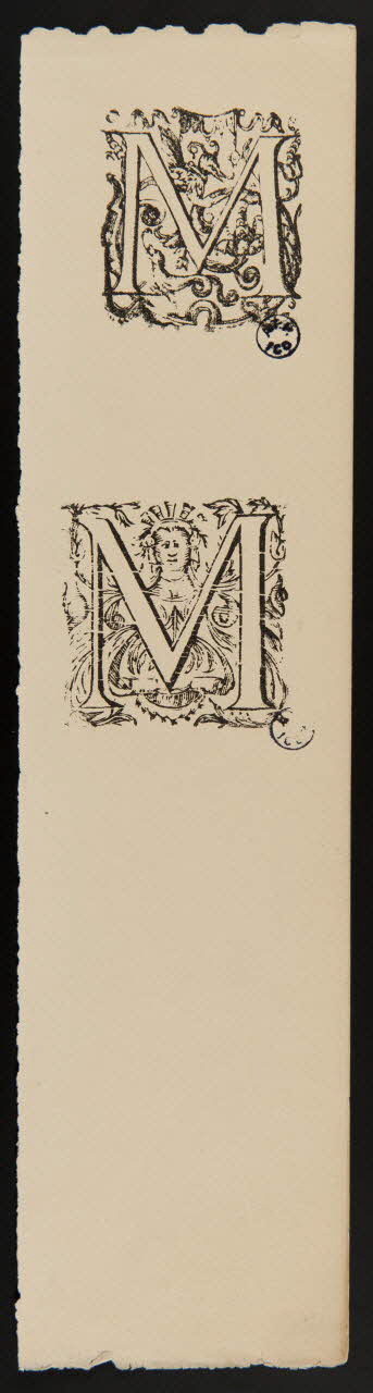 estampe Lettre M 1947.38.19 Photo