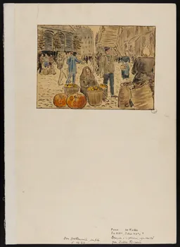 Jules Rivière dessin Paris, les Halles Ile-de-France, France 1912 1947.57.1  Photo