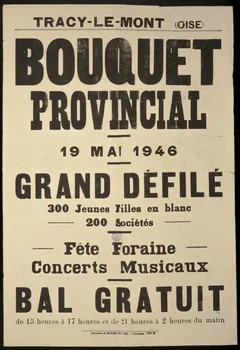 estampe TRACY-LE-MONT  BOUQUET  PROVINCIAL 1946 1947.61.2 Photo