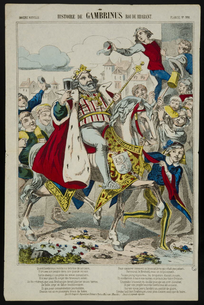 estampe HISTOIRE DE GAMBRINUS ROI DE BRABANT. 1947.64.20 Photo
