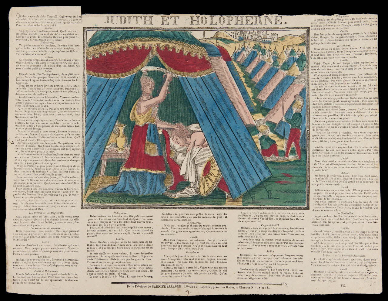 imagerie ancienne JUDITH ET HOLOPHERNE. 1948.18.107 Photo