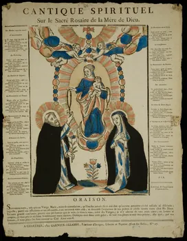 estampe CANTIQUE SPIRITUEL  Sur le Sacré Rosaire de la Mère de Dieu. 1948.18.110 Photo