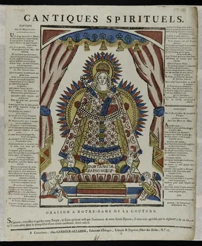 Jacques-Pierre Garnier-Allabre ; Jean-Jacques Ancelle imagerie ancienne CANTIQUES SPIRITUELS.  ORAISON A NOTRE-DAME DE LA COUTURE. Chartres 1815-1823 1948.18.111 Photo
