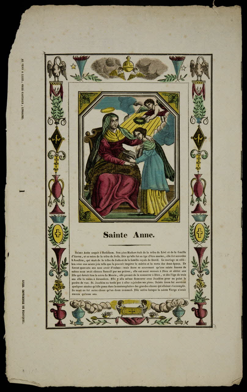 Jean-Baptiste Castiaux ; Simon-François Blocquel imagerie ancienne Sainte Anne. Lille 1809-1837 1948.18.114 Photo