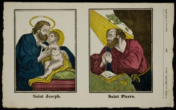 imagerie ancienne Saint Joseph.  Saint Pierre. 1948.18.118 Photo