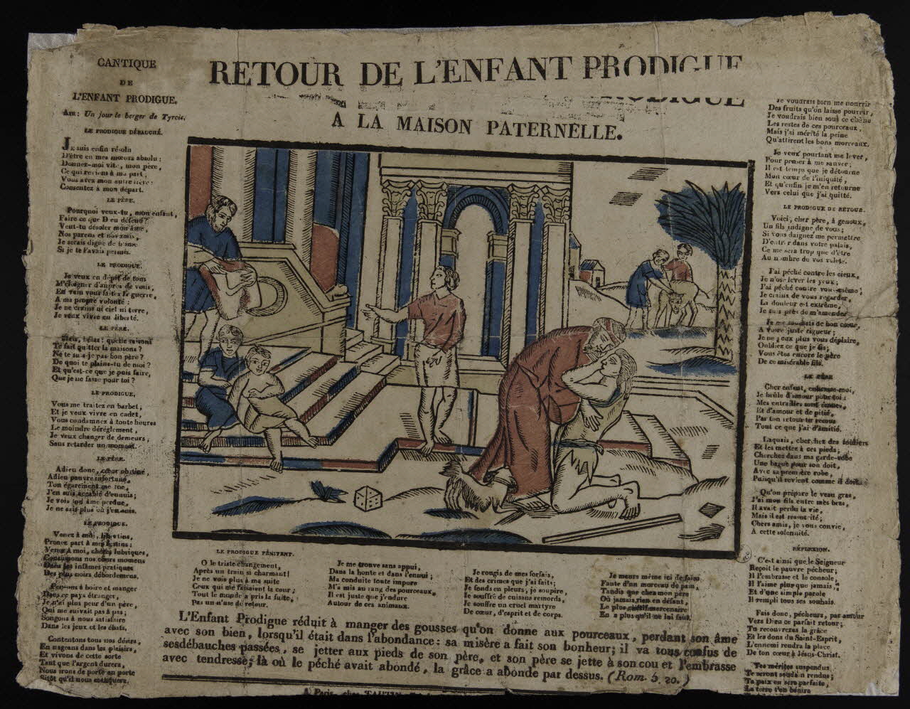 estampe RETOUR DE L'ENFANT PRODIGUE  A LA MAISON PATERNELLE. 1948.18.19 Photo