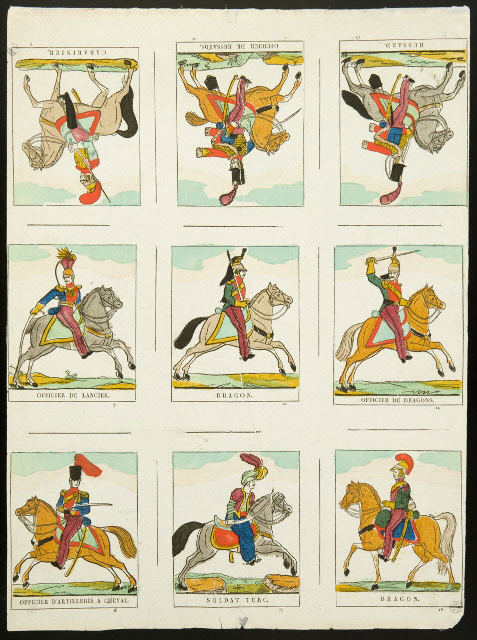 imagerie ancienne Planche de militaires 1948.18.22 Photo