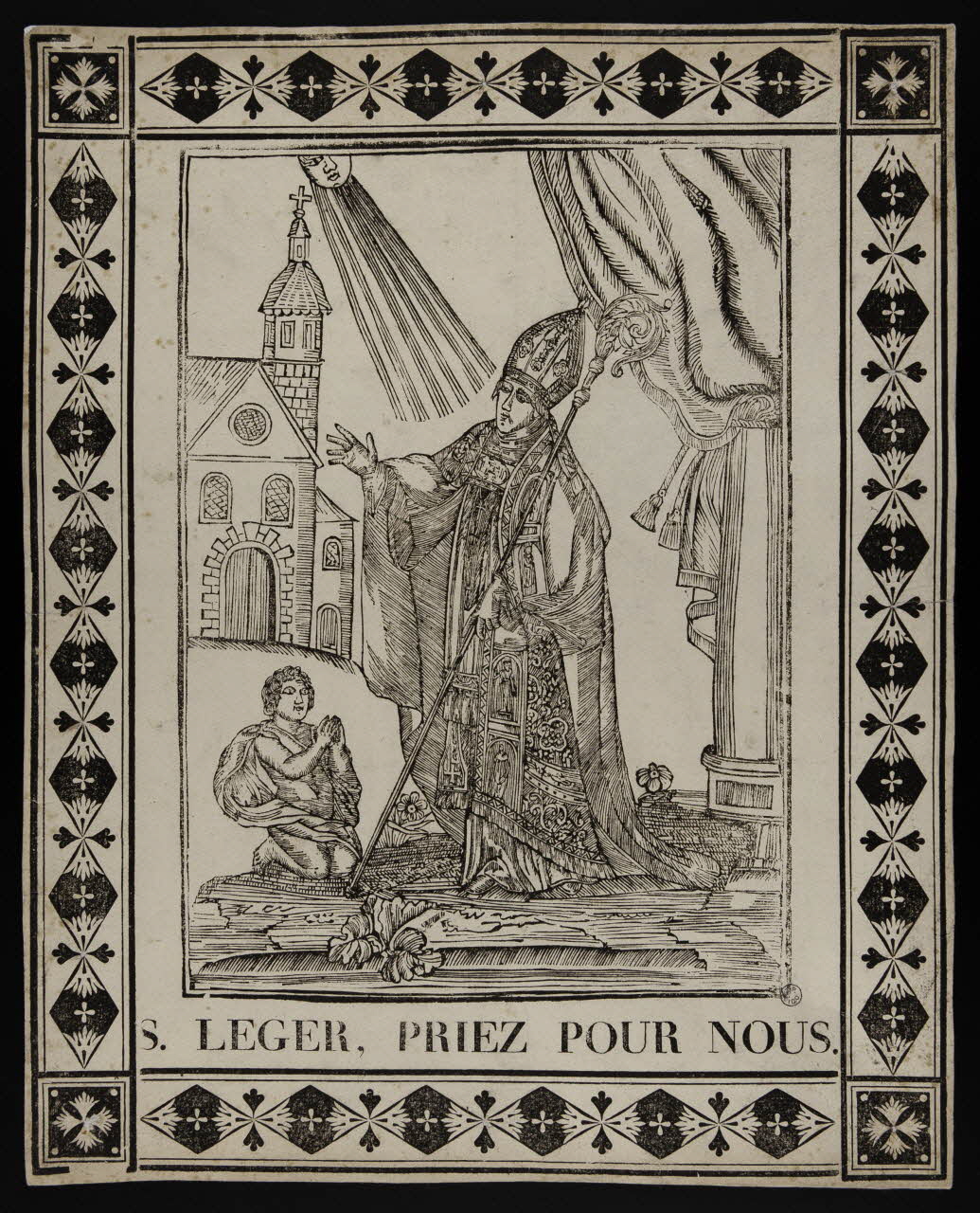 estampe S. LEGER, PRIEZ POUR NOUS. 1948.18.26 Photo