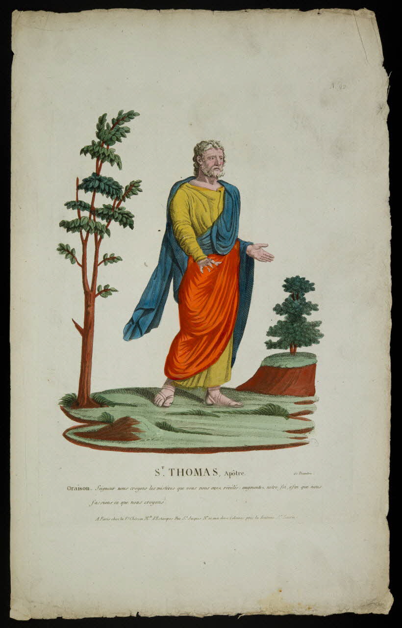 Chéreau Veuve imagerie ancienne ST. THOMAS, Apôtre. Paris 1810-1819 1948.18.31 Photo
