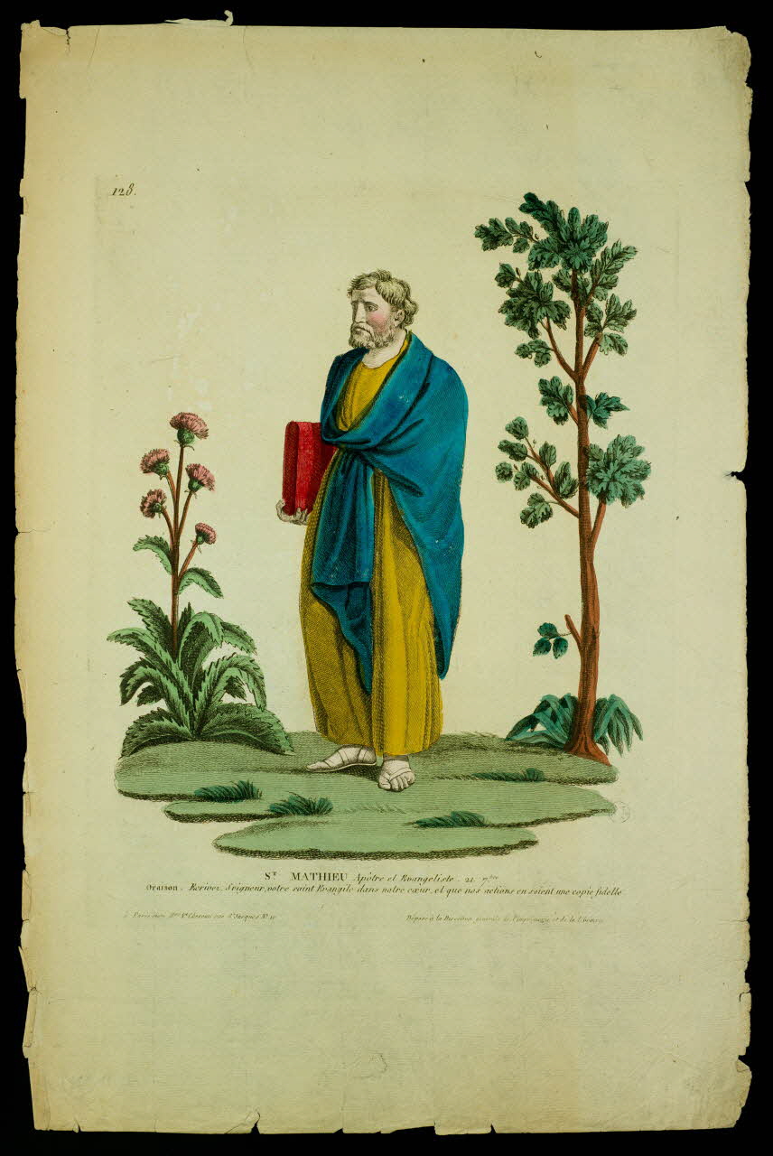 Chéreau Veuve imagerie ancienne ST. MATHIEU Apôtre et Evangéliste Paris 1810-1819 1948.18.33 Photo