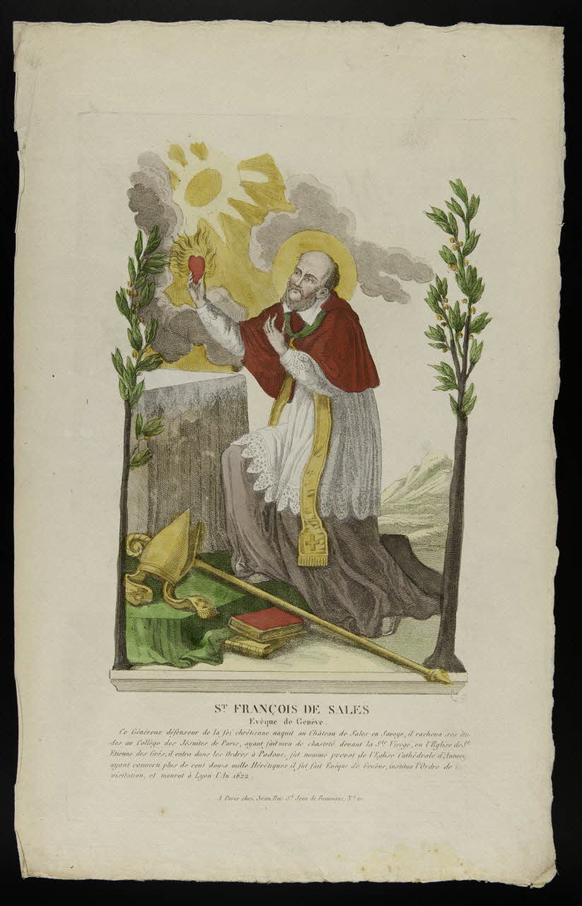 Jean Jean-Baptiste imagerie ancienne ST. FRANCOIS DE SALES  Evêque de Genève. Paris 1797-1821 1948.18.36 Photo
