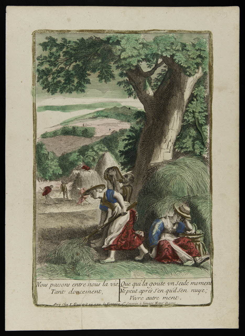 Guérard François imagerie ancienne La moisson Paris 1672-1715 1948.18.72 Photo