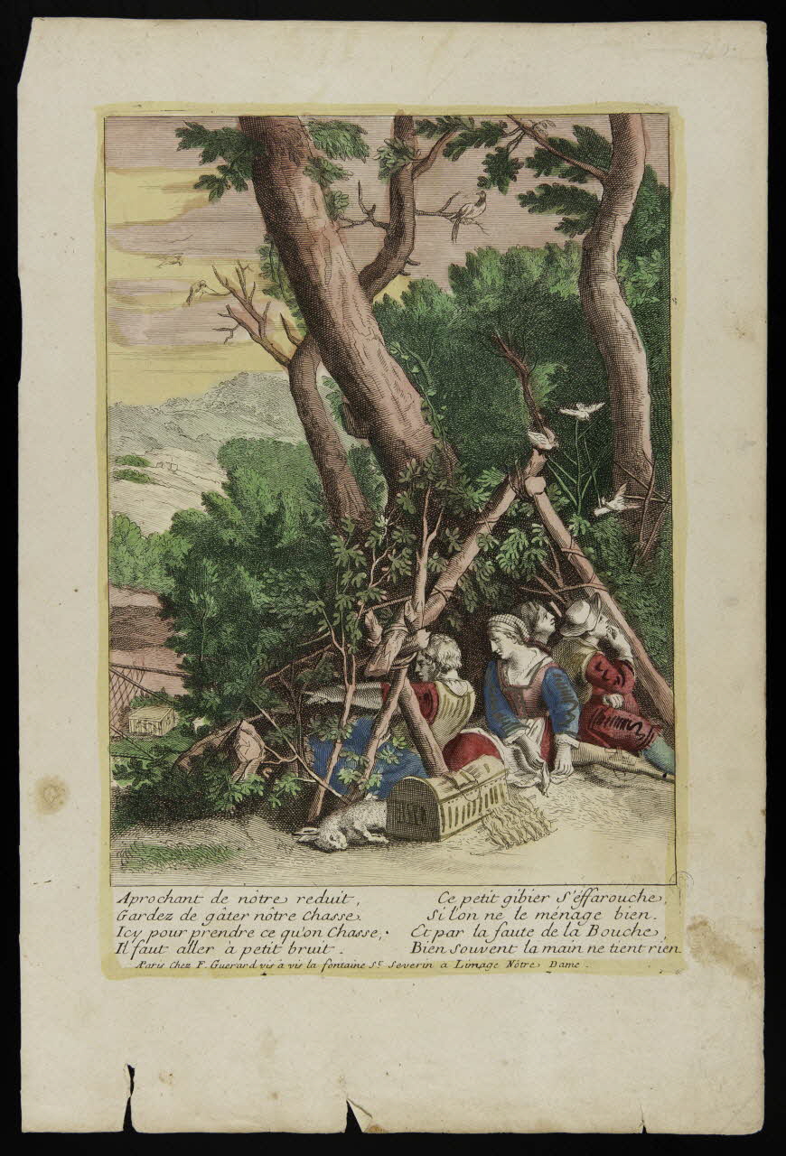 Guérard François imagerie ancienne La chasse Paris 1672-1715 1948.18.73 Photo