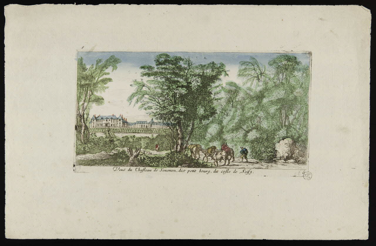 estampe Veüe du chasteau de Sénemon, dict petit bourg, du coste de Soisy. 1948.18.87 Photo